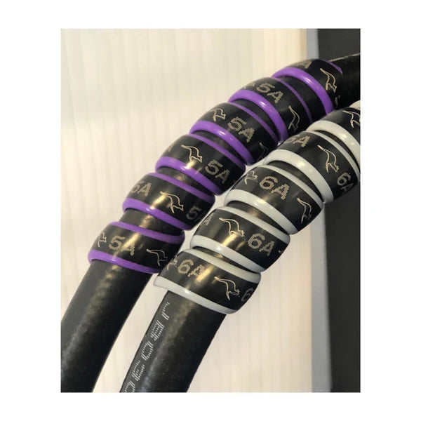 Outback Wrap Hydraulic Hose Markers: 2-Pair Purple/Grey (Remotes 5-6, A and B)