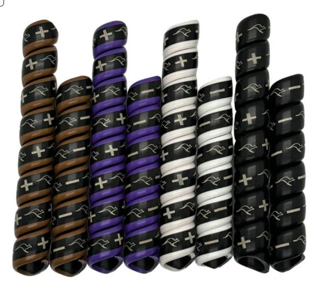 Outback Wrap Hydraulic Hose Markers: 4-Pair Black/Purple/White/Brown + and -