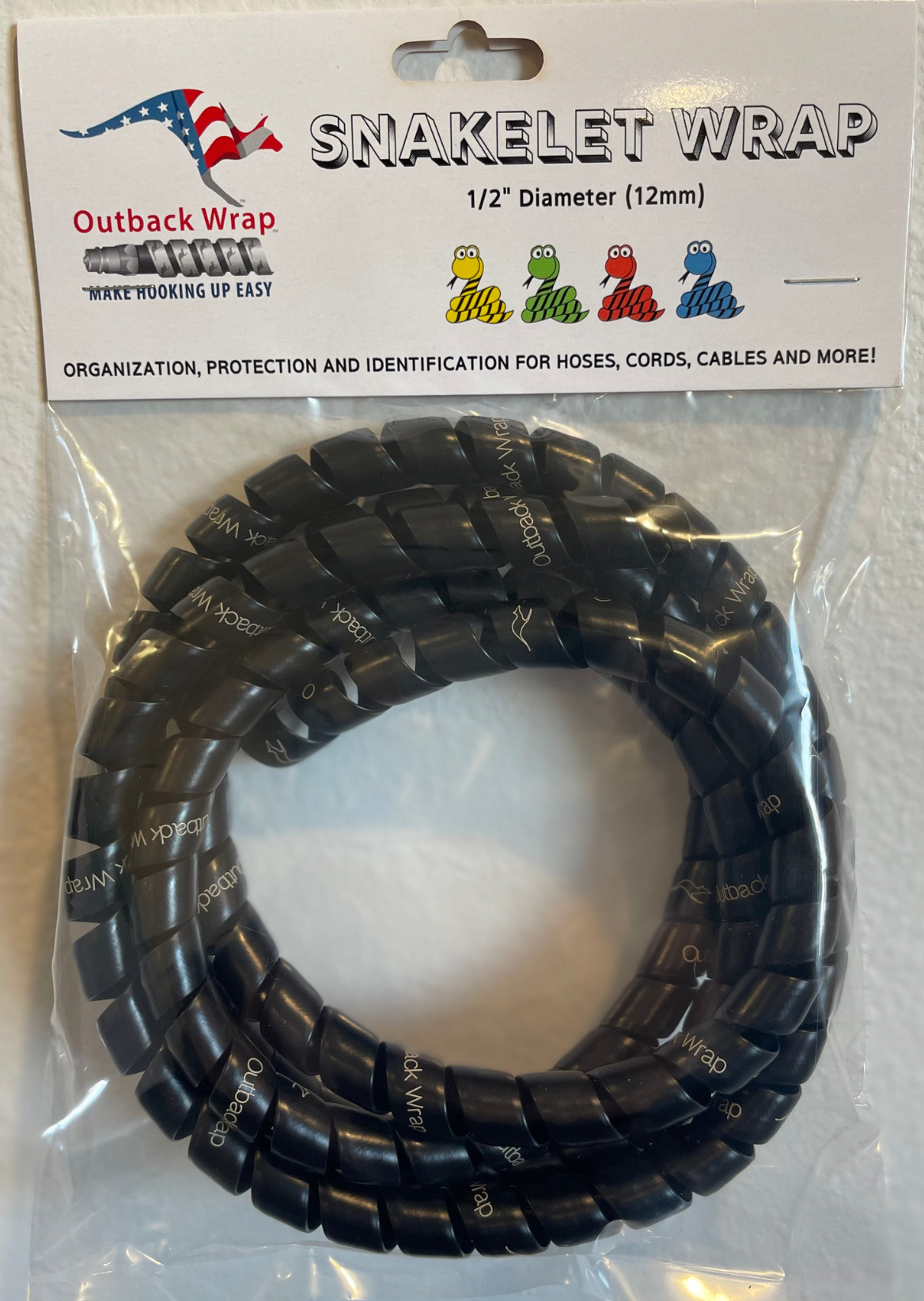 Outback Wrap Snakelet Wrap 1/2" (12mm) - Black