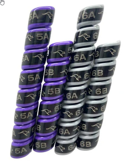Outback Wrap Hydraulic Hose Markers: 2-Pair Purple/Grey (Remotes 5-6, A and B)
